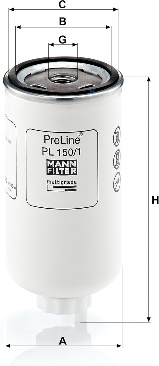 Mann Filter PL150/1 Fuel/Water Separator