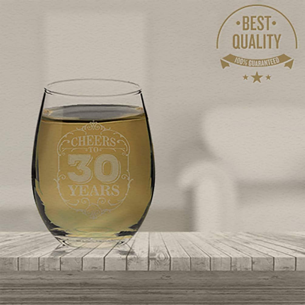 ❤ Crаzу Dеаlѕ Veracco Cheers To 30 Years 30th Birthday Gift For Him Her Thirty and Fabulous Stemless Wine Glass (Clear, Glass) Amаzіng 🔥 Veracco Cheers To 30 Years 30th Birthday Gift For Him Her Thirty and Fabulous Stemless Wine Glass (Clear, Glass)