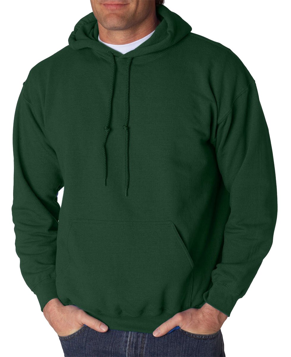 Gildan Men's Heavy Blend Drawcord Hooded Sweatshirt, Safety Pink