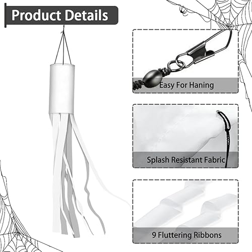 Miniatura 6 de Binienty 2 banderas de manga de viento de hojas de otoño amarillas doradas para exteriores, puerta delantera, patio, césped, jardín, decoración de