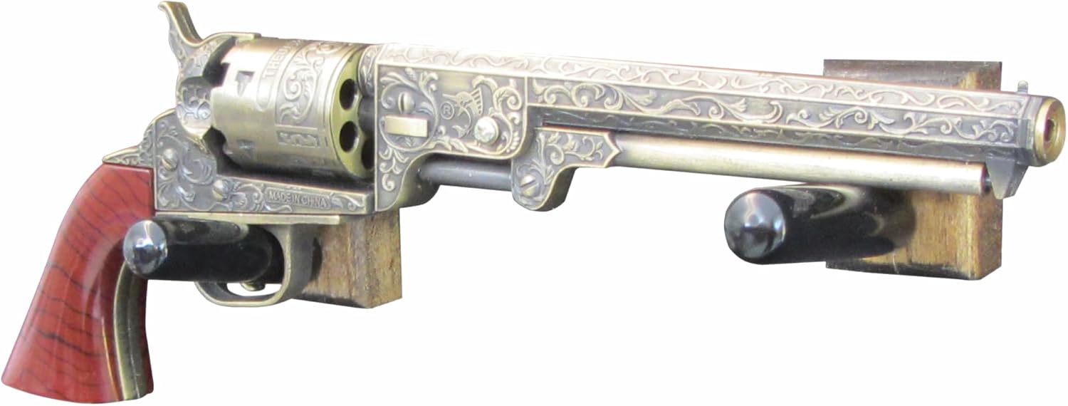 Horizontal Wall Mount for a Civil War Revolver Wall Mounts (Made in The USA) (Aged)