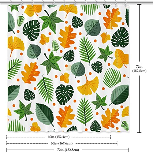 Rideau de douche feuilles vertes pour une salle de bain esprit nature - 7