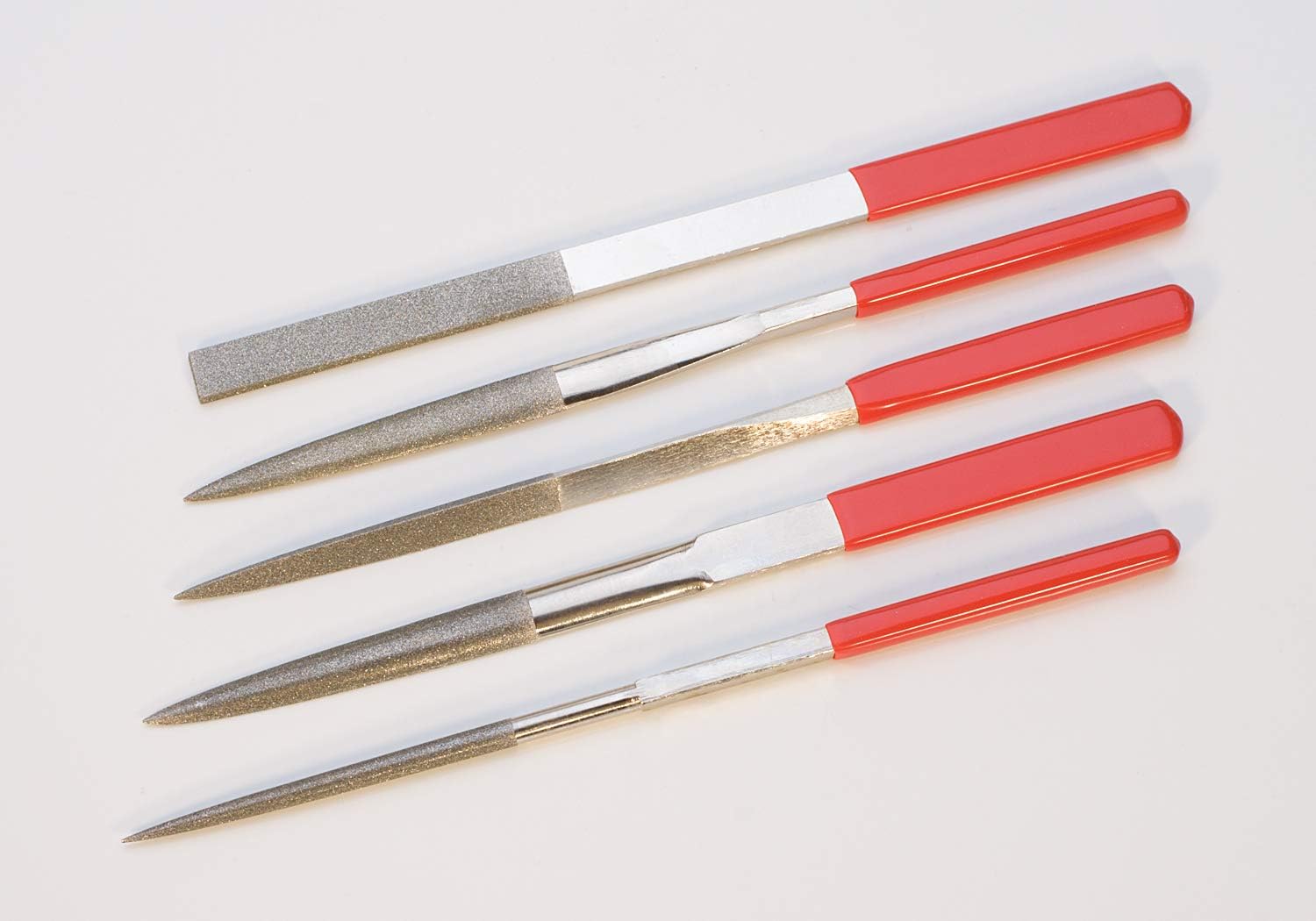 5-Piece Diamond File Set with Half-Round Three-Square Flat Round Crossing Jewelry Making Tools