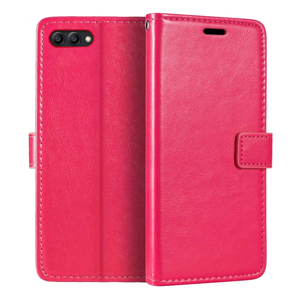 Custodia Portafoglio In Pelle Tipo Camoscio Per Huawei Honor View 10 - Blu, Con Magnetica E Stand - 2