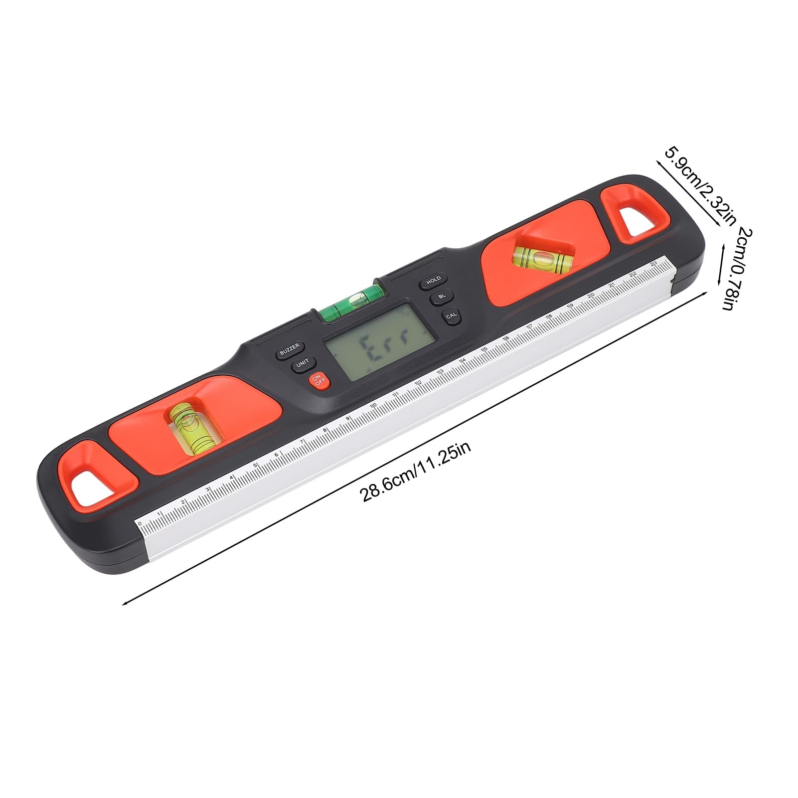 HIN Digitale gradenboog, elektronische digitale waterpas-hoekmeter, tafelcirkelzaag-verstekhoekmeter, semi-transparante digitale hoekweegbox met kabel, houtbewerkingsmeting