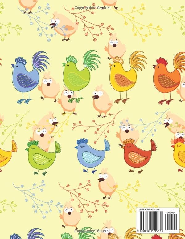 Chicken Coloring Books For Kids Ages 4-8: Adorable, Simple And Easy Illustrations Ready To Color, Funny Chicken And Rooster Coloring And Activity Book ... Best Gift For Chicken And Rooster Lovers image 3