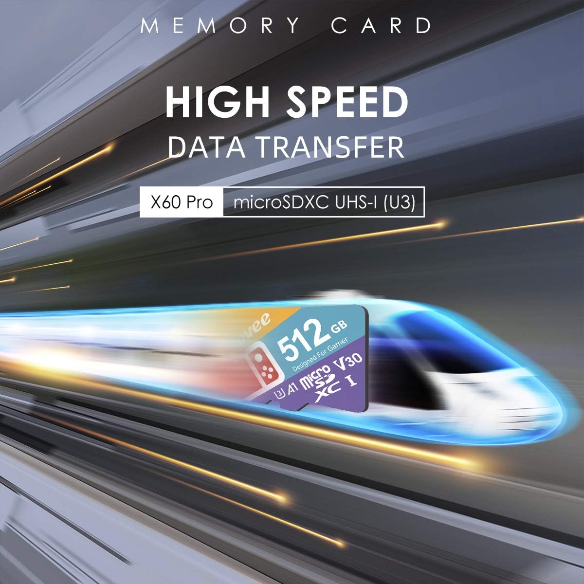 512GB Micro SD Card for Nintendo Switch,U3 MicroSDXC Card with Adapter,V30 Memory Card for Gopro Hero 7 Hero 8 Android Smartphone Digital Camera Tablet and DJI Drone