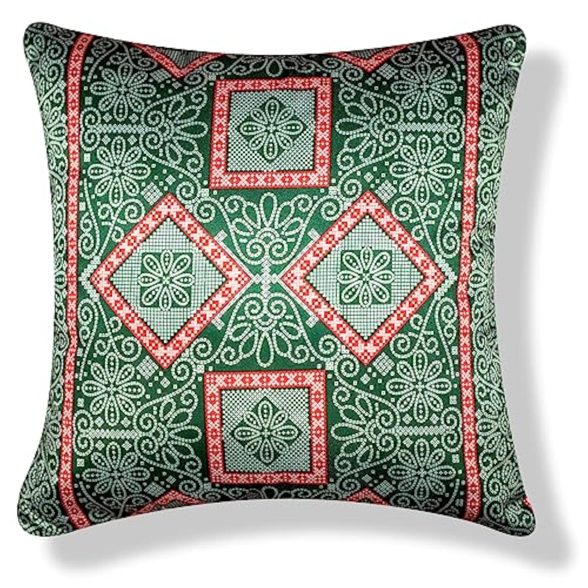 Satin 250TC Cushion Pillow Covers, Set of 5, Multicolor