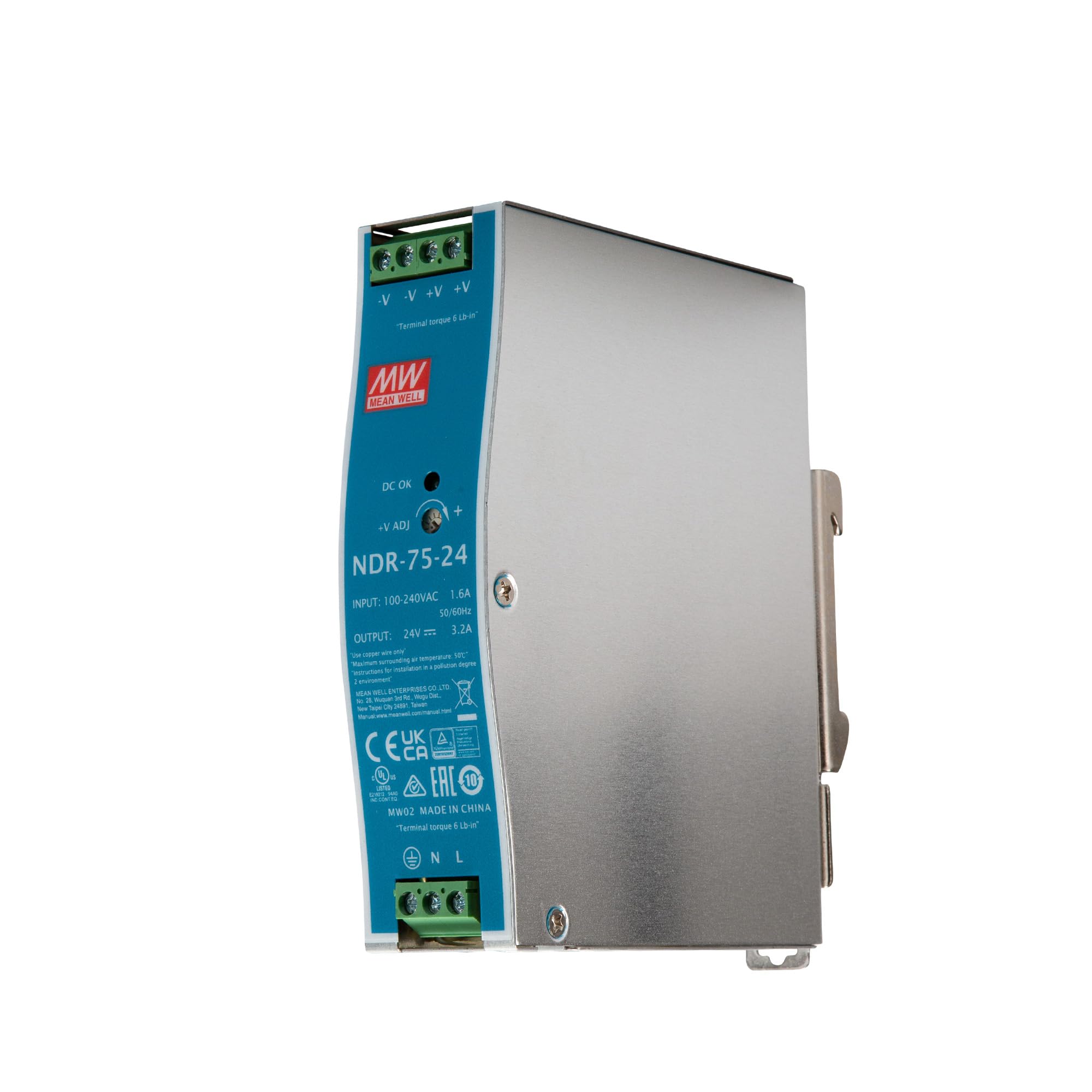 Zasilacz szyny DIN Mean Well NDR-75-24 24 V/DC 3,2 A 75 W 1 x