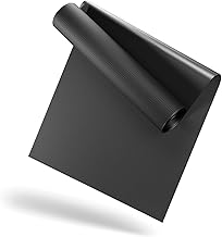 LILENO SPORTS Floor Protection Mat [70 x 130 cm] Black - Treadmill Mat 1 mm Thickness - Fitness Underlay Mat for Cross Trainer, Roller Trainer and Other Fitness Equipment - Also as a Yoga Mat