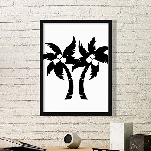 Cadre photo rectangle en bois DIYthinker cocotier noir medium pour decoration maison