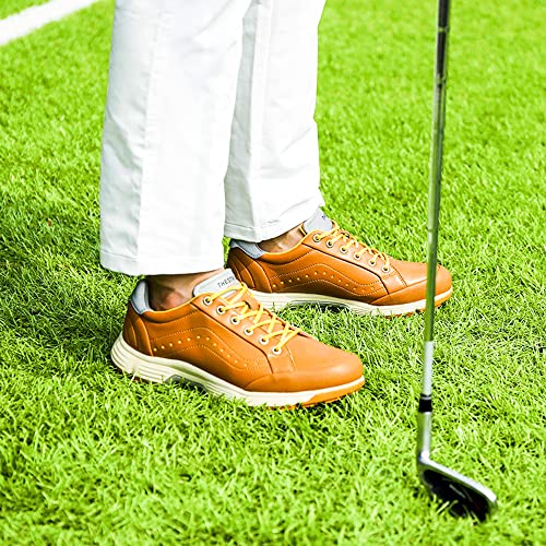 Image of THESTRON 2021 Men Golf Shoes Professional Spikes Golf Sport Sneakers Waterproof Mens Trainers Golfing