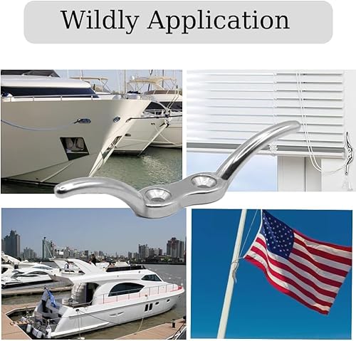 image for RMIURCO Boat Cleat, Rope Cleat 316 Stainless Steel, 4