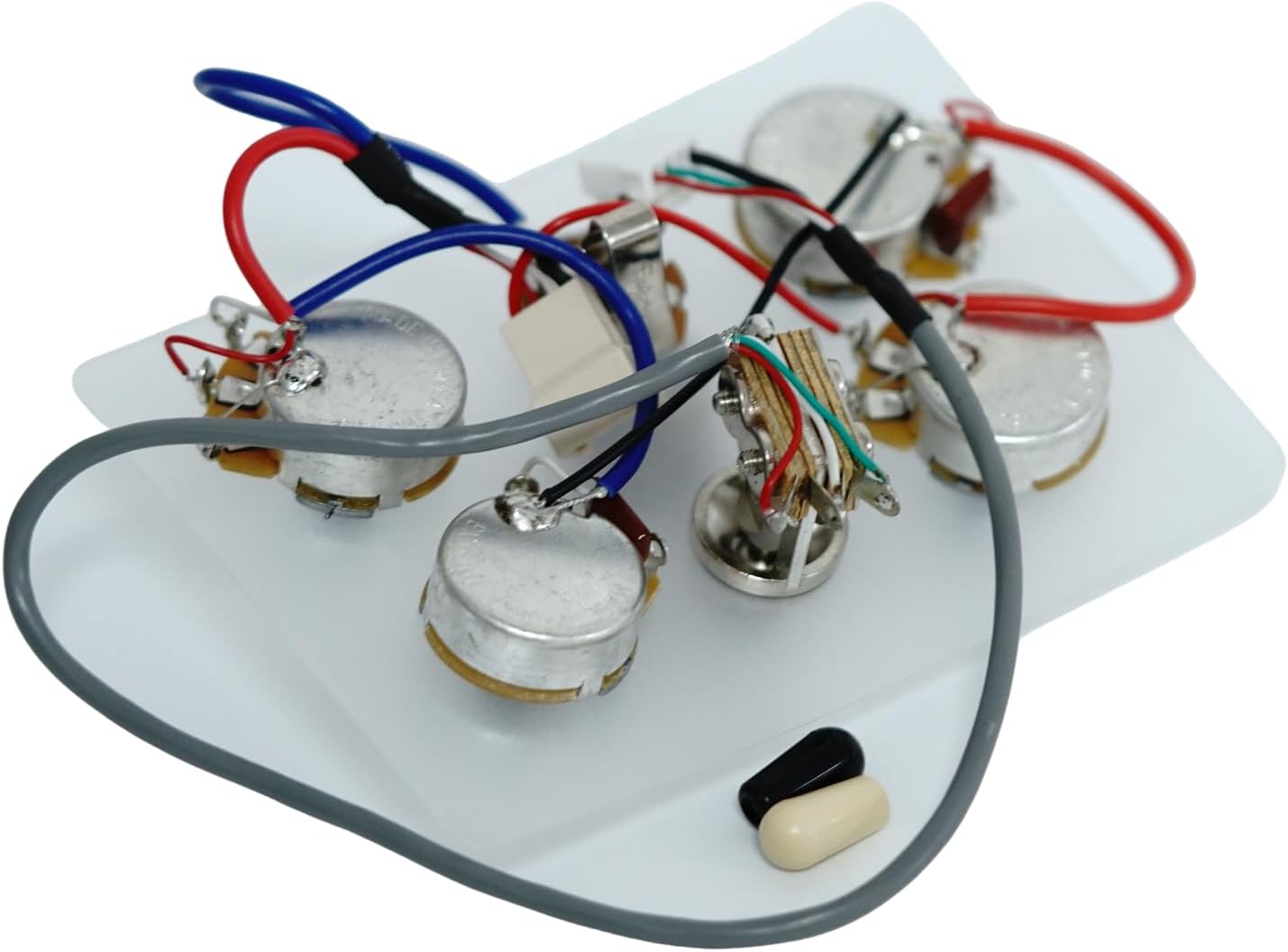 Guyker 1 Set LP Electric Guitar Pickup Wiring Harness Compatible with EPI SG LP Dot (1 Toggle Switch + 4 Pots + Jack)