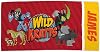 Wild Kratts Creature Power Personalized Plush Velour Red Towel with Custom Name Printed on Absorbent Terry Loop Cloth - Great for Camp Pool Beach Lake or Bath, 28 x 56"