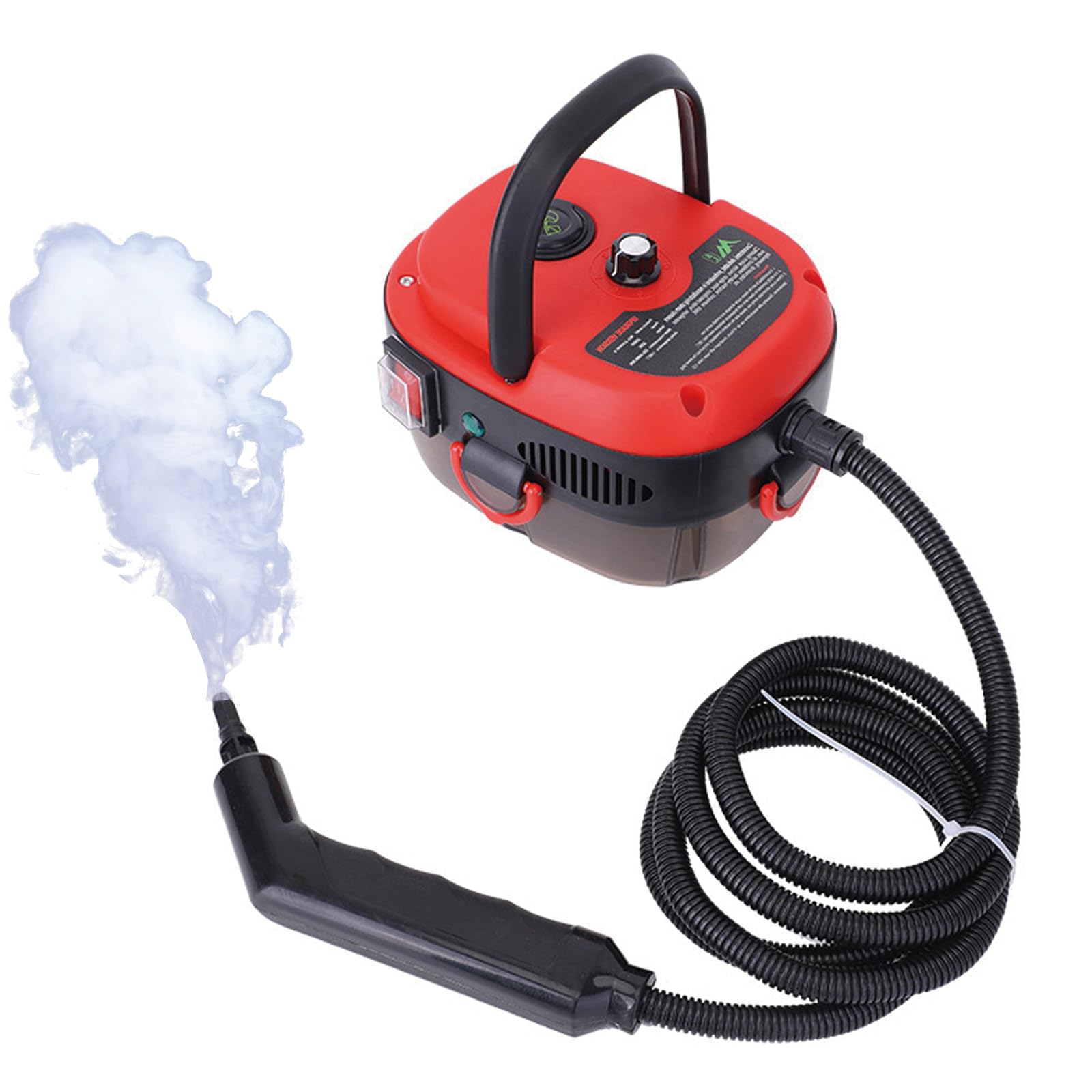 Pulitore a vapore multiuso, pulitore a vapore con 8 accessori, regolazione a 6 velocità, funzione intelligente anti-bruciatura per tappeti, WC, pavimento, forno, bagno e finestre