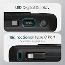 Portronics Power Shutter 20000mAh 15W Magnetic Wireless Fast Charging Powerbank with in-Built Type C & 8 Pin Cable, 22.5W Type C PD Output, Type C Bidirectional Port, LED Display (Black) gallery image