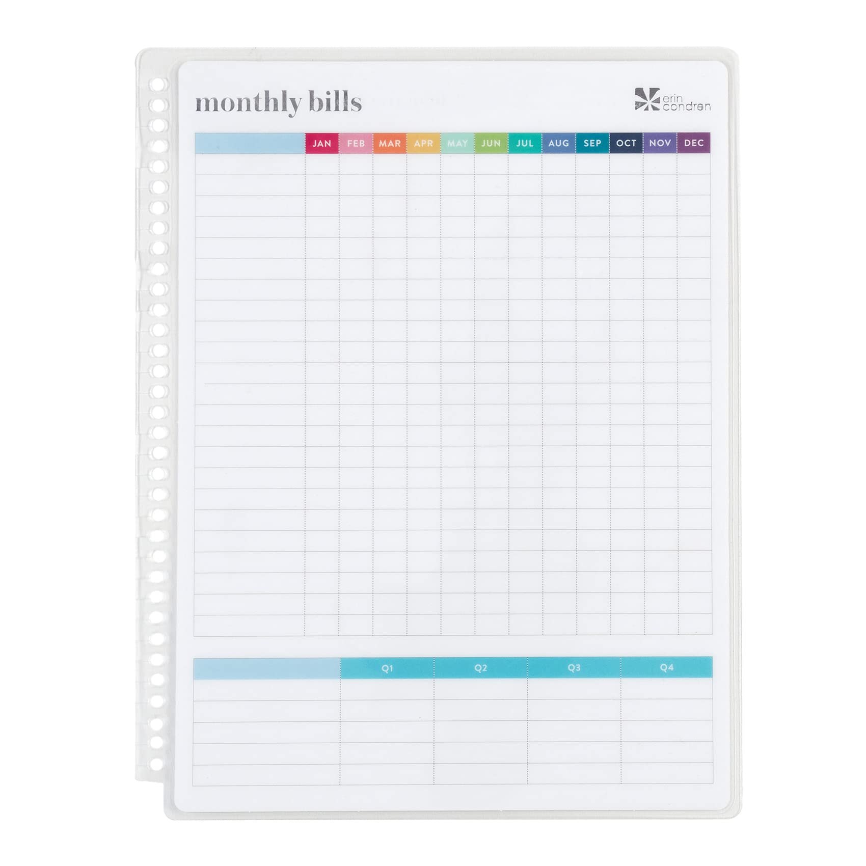Amazon.com : Snap-in Dashboard - Bill Tracker. Reusable Budget Dashboard  for Tracking Expenses. Wet-Erase and Double-Sided. 7" x 9" or Larger  Notebook Snap-in Accessory by Erin Condren. : Office Products