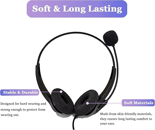 Miniatura 7 de Almohadillas de espuma de repuesto para Plantronics HW251N HW261N HW510 HW520 Blackwire C320 3210 3220 3320 Jabra PRO 920 Biz 1500 GN2000 (4