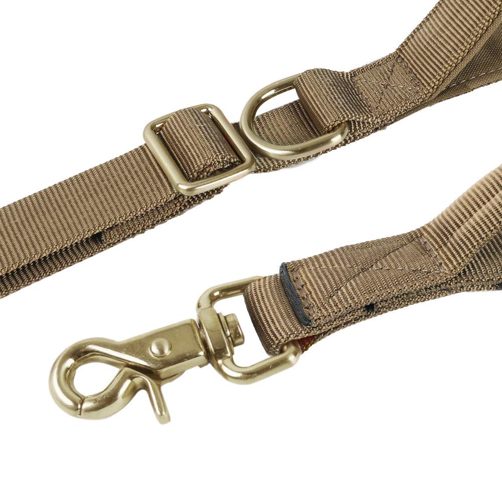 EXCELLENT ELITE SPANKER Correa de perro táctica resistente ajustable de 5 a 6 pies sin tirones de cuerda elástica con 2 asas de control acolchadas para perros medianos, grandes, XL