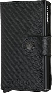WalSmart Mini Carbon Akıllı Mekanizmalı Deri Cüzdan (Siyah)