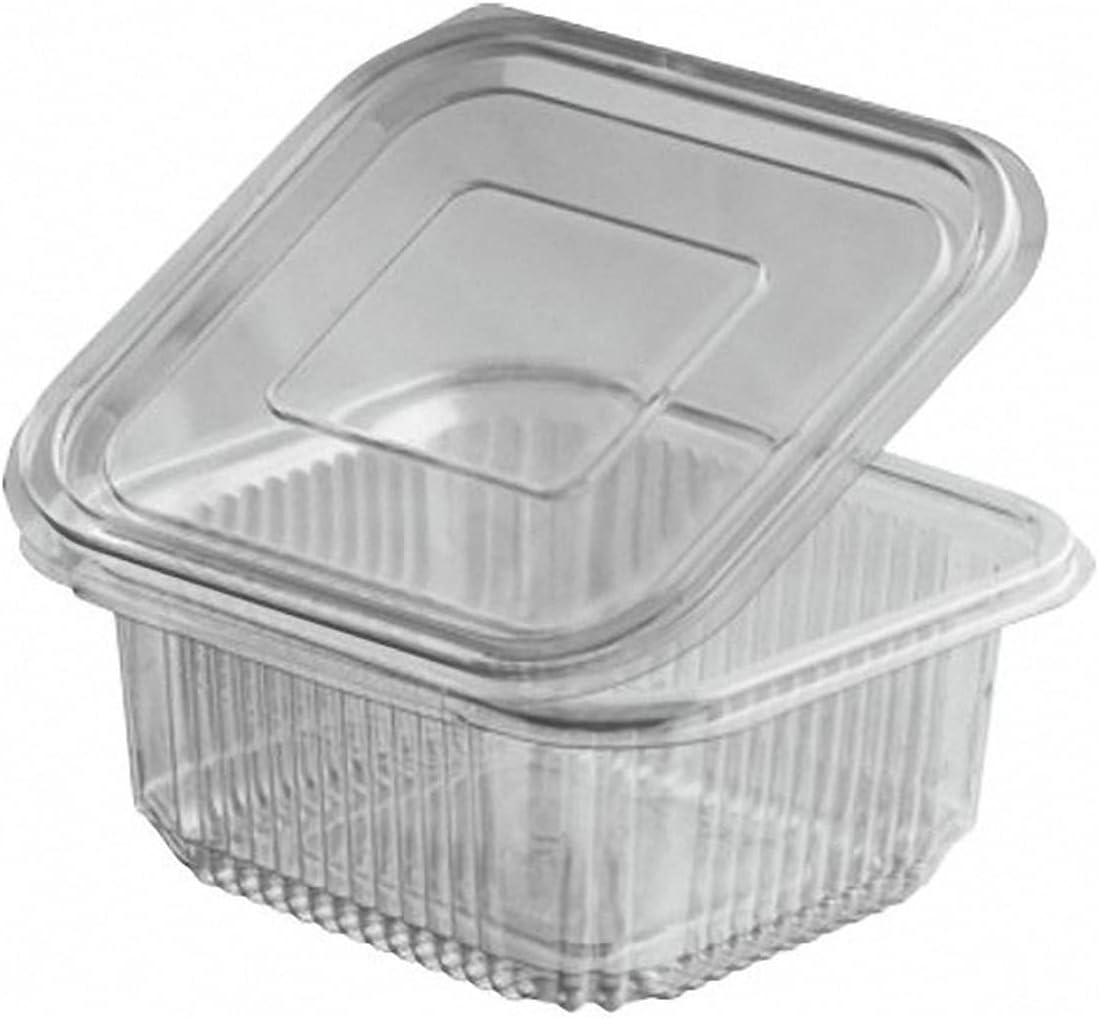 50 Achteckbecher Klar Mit Deckel – 375 Ml Aus Polypropylen (PP), Perfekt Für Getränke & Aufbewahrung