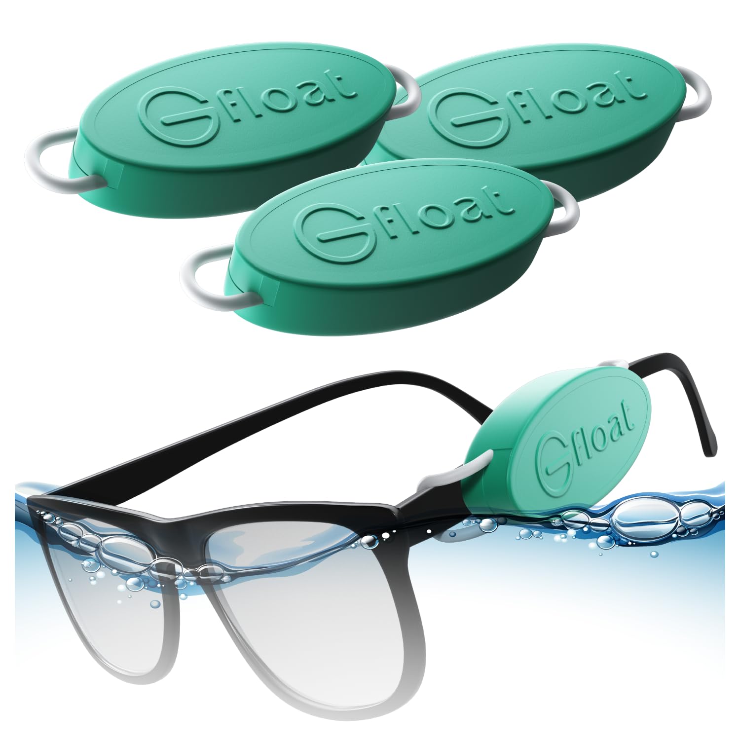 GFLOAT Floating Eyewear Retainer – Sunglasses &amp; Prescription Glasses Float, No Strap, Water Sports