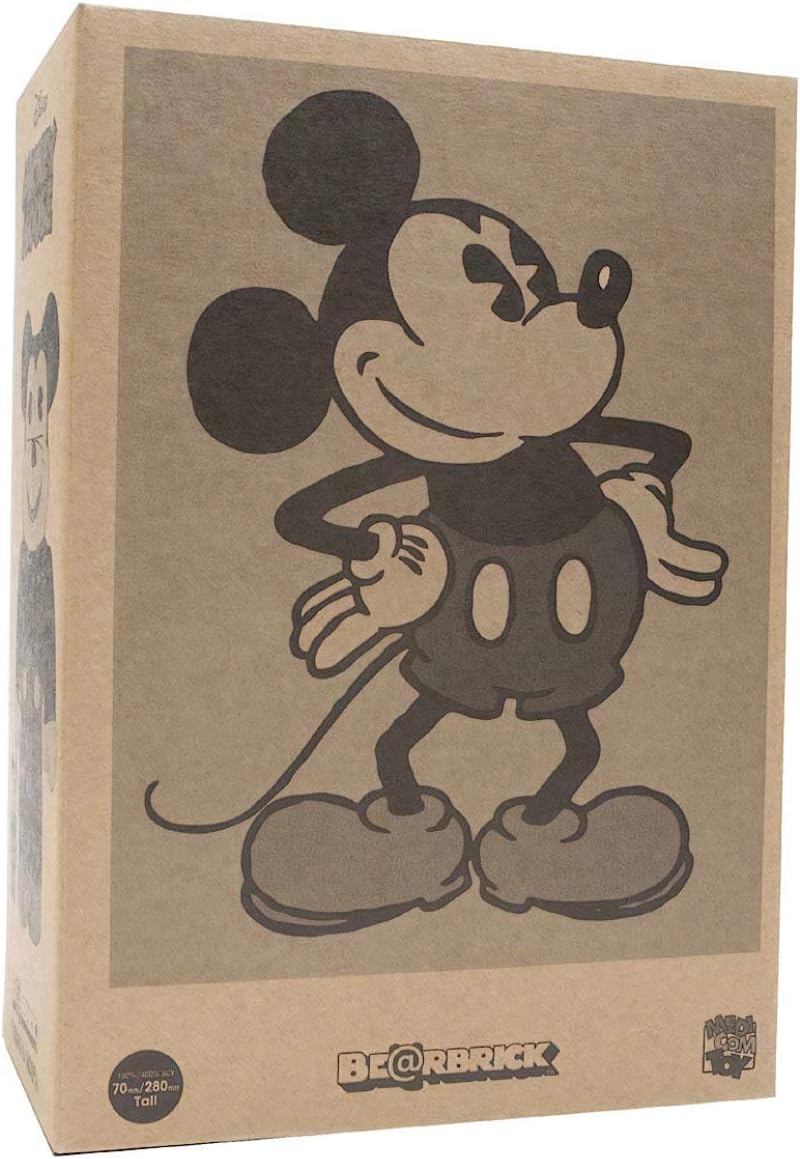 TOP оƒƒERS Bearbrick - Mickey Mouse - B&W Vintage Version - 100% and 400%