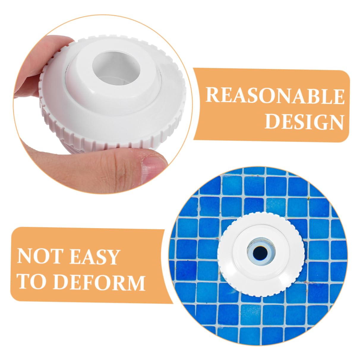BESPORTBLE Chorros De Masaje para Piscina Jetnozzle Jet Nozzle Fuente Manguera De Piscina Entrada De Flujo De Corriente Ajuste De Flujo De Corriente El Plastico 2 Piezas X 4