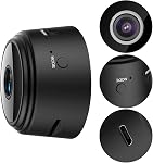 Mini Security Camera, 1080P HD WiFi Wireless Small Magnetic Camera with APP and Built in Battery for Home, Office, Car, Baby, Pet (Black)