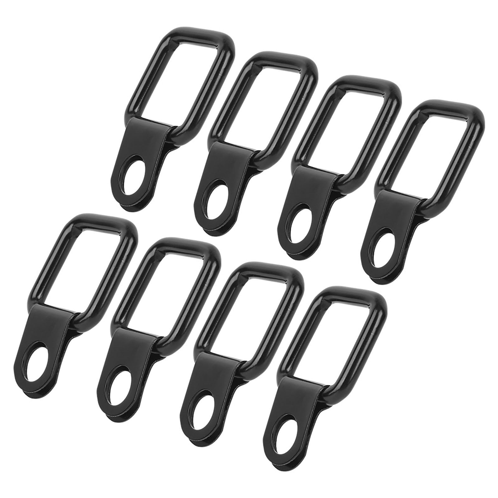 Duokon 8 Anclajes De Anillo En D Para Jeep JK YJ TJ JKU – Aleación De Aluminio Negro, Fácil Instalación Y Extracción Rápida