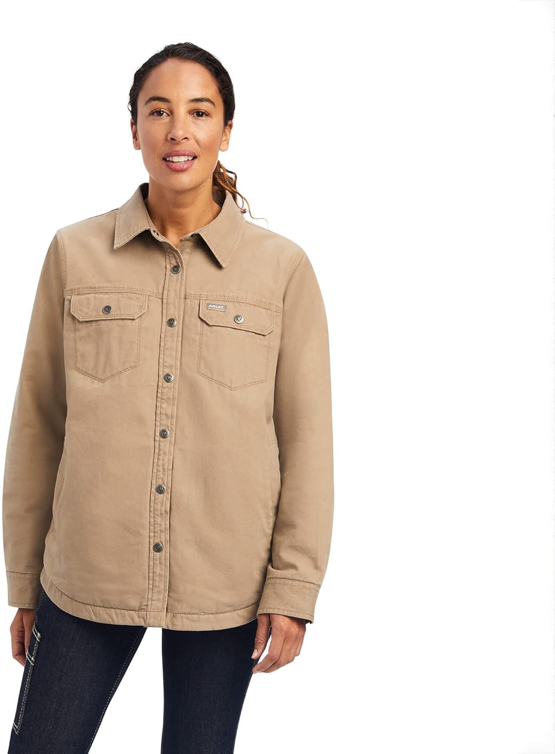 ARIAT Women's Rebar Classic Canvas Shirt Jacket : Clothing, Shoes & Jewelry