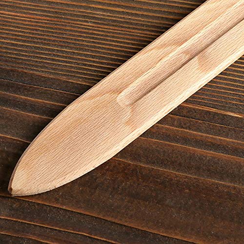 AEVVV Toy Wood Medieval Sword for Kids 30 Inches (75 cm) - Handmade Toys Natural Beech Wood Unsharpened Safe Sword for Children 5 and Up - Outdoor Play Toy Weapons