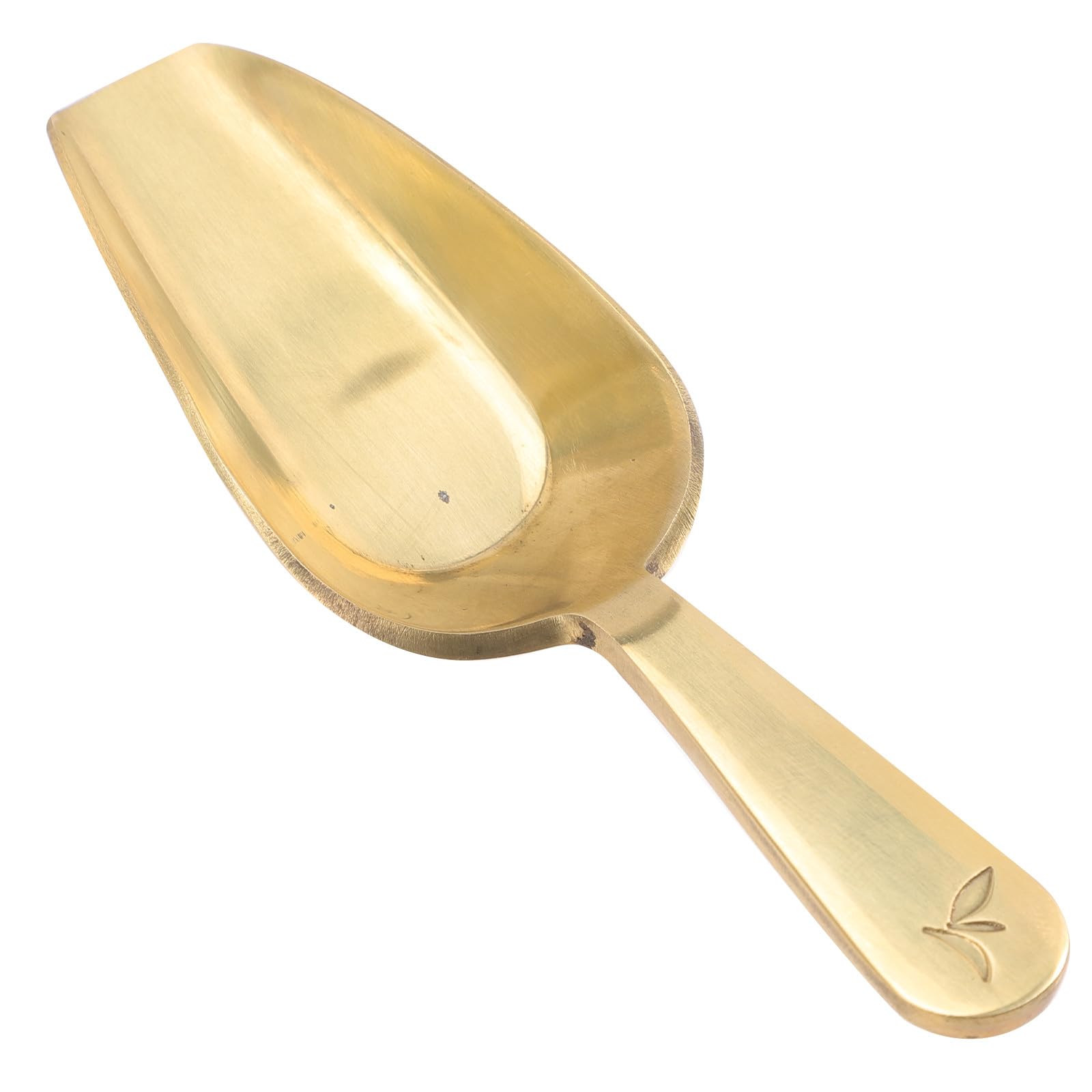 NUOBESTY Messing Teelöffel Kleine Teeschaufel Für Losen Tee Und Kaffeebohnenlöffel Korrosionsbeständig Vielseitig Für Küche Haushalt Und Reisen 3.74X1.26X0.98In