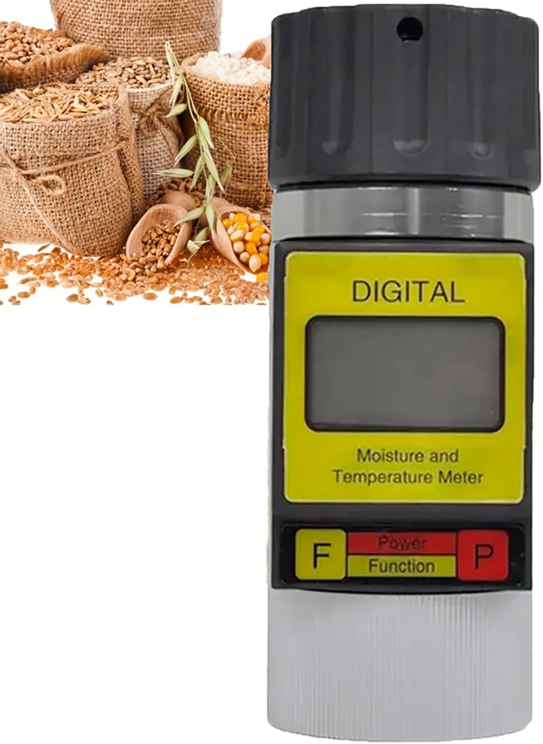 COYEUX Portable Grain Moisture Tester, with Backlight Digital Display, Automatically Display Grain & Temperature & Average Calculation, for 24 Kinds Grain