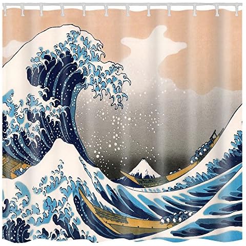 Three Dimensional Waterproof Shower Curtain by Litthing Cover