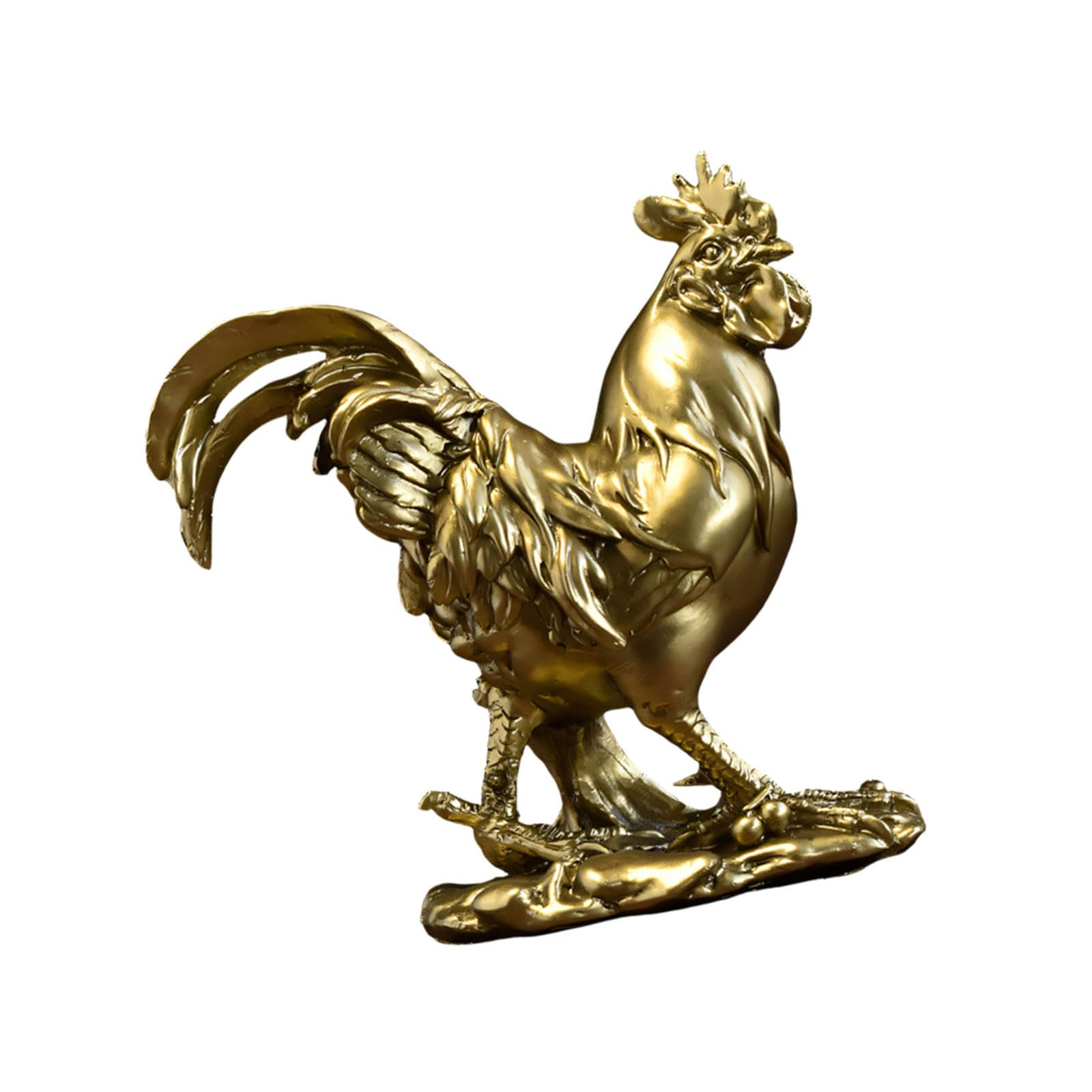 Mekalero Resin Rooster Statues Animal Sculptures Chicken Figurines Decorative Ornament for Home Decorations Collectibles Gift Table Ornament