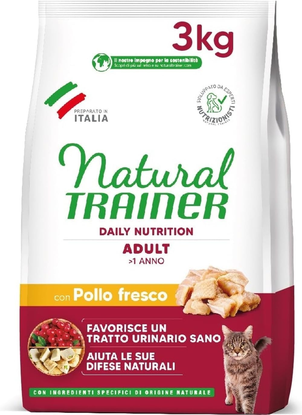 Trainer Natural Cat Adult con Pollo 3 Kg, 3000 Gr