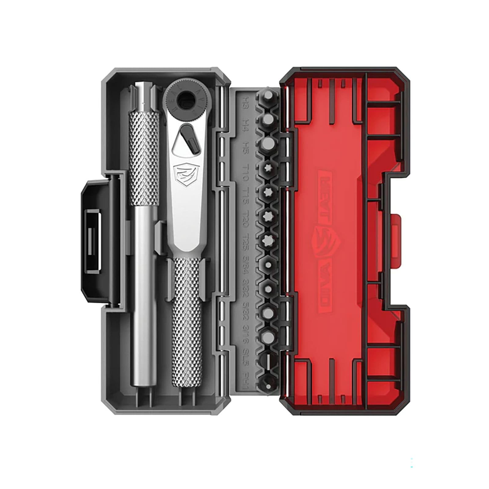 Real Avid Set di 3 cacciaviti a cricchetto con 13 bit, driver 3 in 1, impugnatura a T ed estensione, include 4 esagonali, 4 Torx, 3 metrici, 4 esagonali standard e Phillips