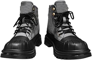 Boots​ for Men, ​Boots​ ​Military Boots​ ​Leather Boots​ ​Black Boots​ Mid Top All-Terrain Outdoor Hiking Boots with Non-Slip Sole