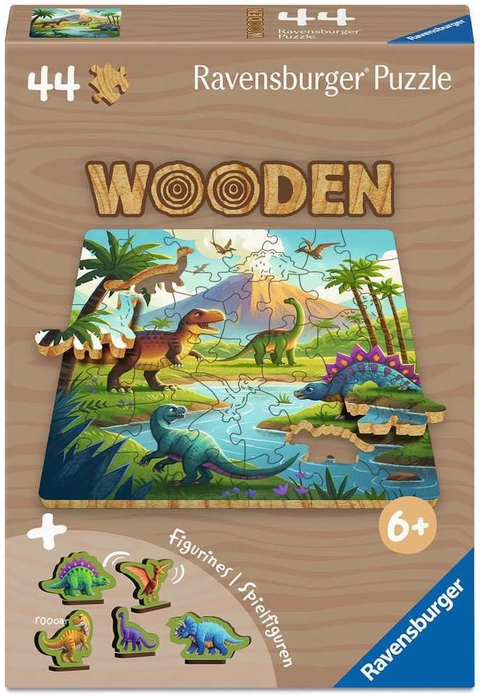 Ravensburger Dinosaurs 44 Piece Wooden Puzzle for Kids 6+