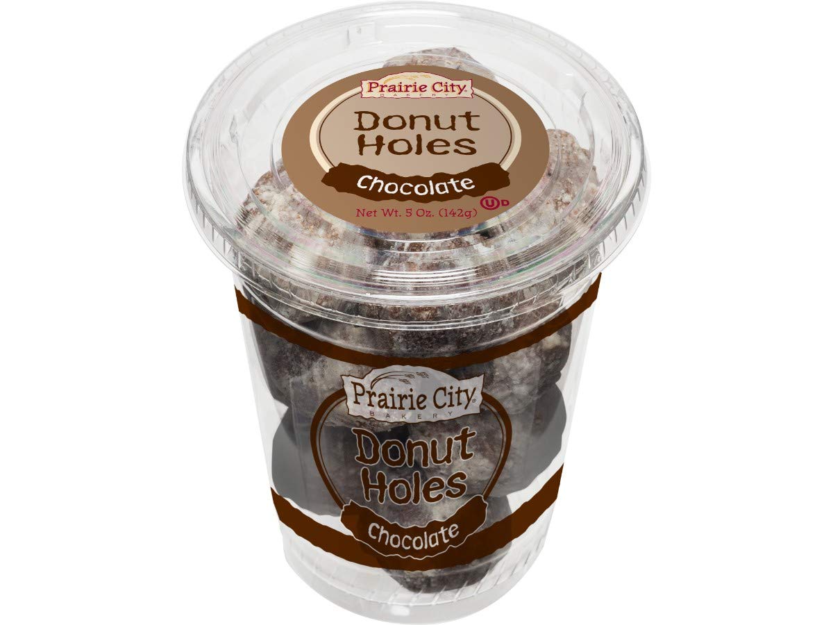 Prairie City Chocolate Donut Holes, 5 Ounce - 12 per case.