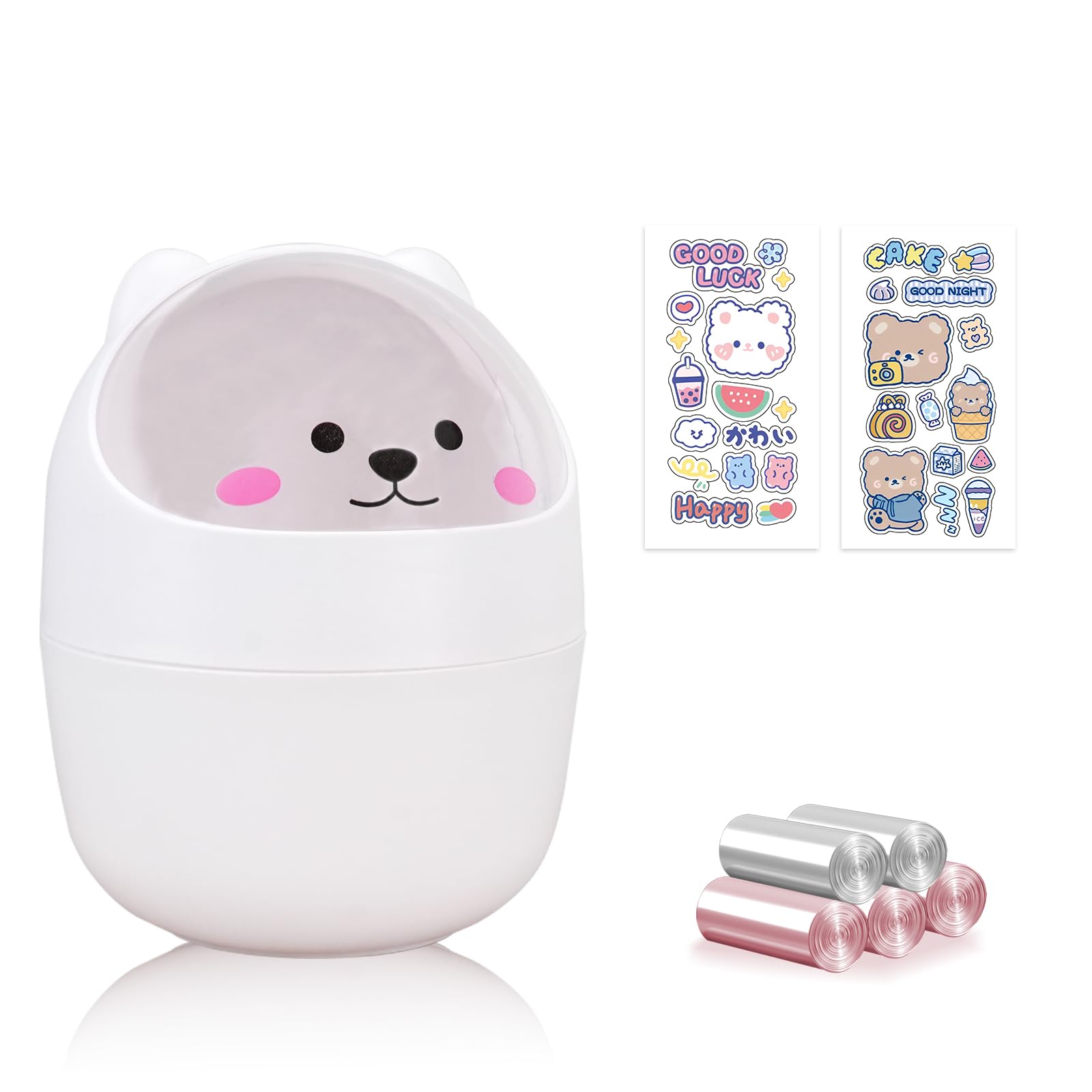 Cute Mini Trash Can - Bear Design -1