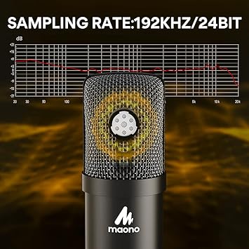 MAONO AU-A04T USB Microphone with PD400X Dynamic Microphone Bundle for Podcast, Studio, Streaming, YouTube, Recording, Vocal