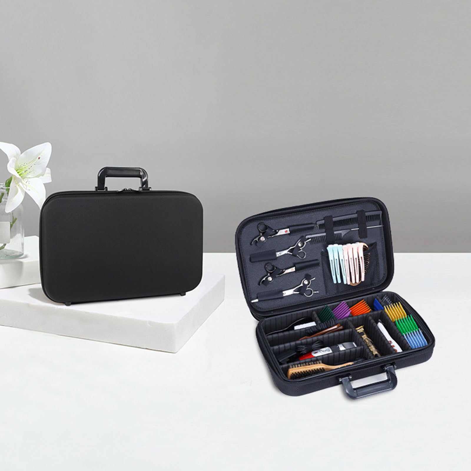 Professionelle Haarstyling-Box, praktischer Haartrockner, Lockenwickler und Glätteisen, Aufbewahrungskoffer, Zubehör für Frauen