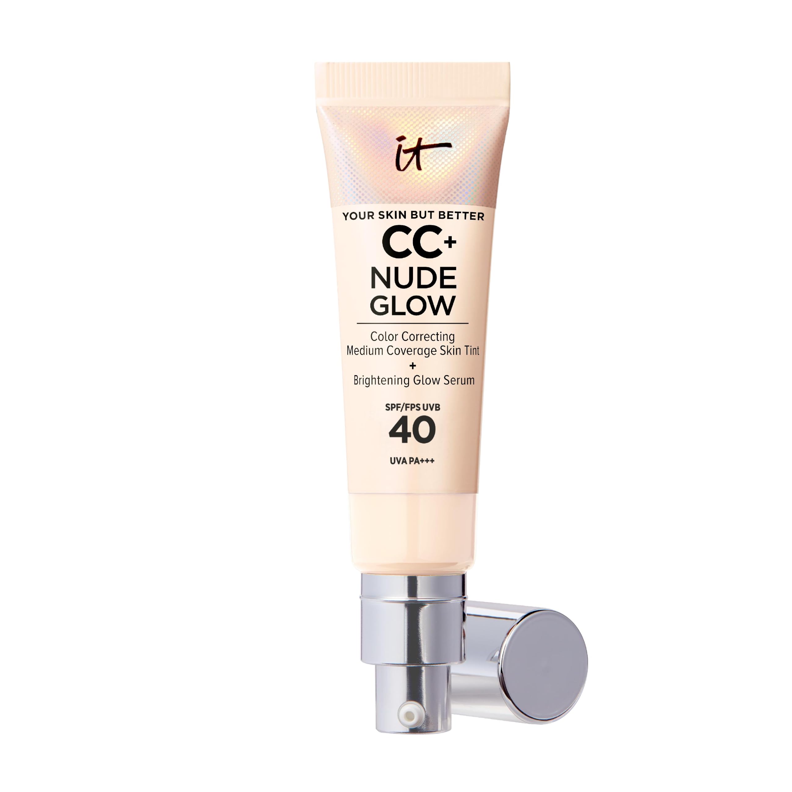 IT Cosmetics Your Skin But Better CC+ and Nude Glow Lightweight, Medium Coverage Foundation and Glow Serum, Fair