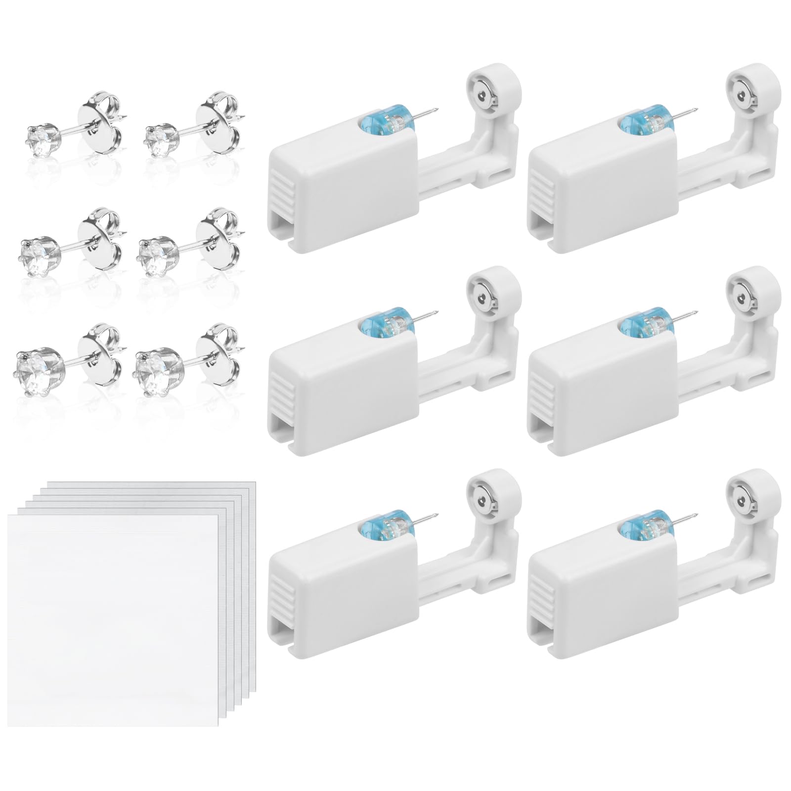 Aucuu Pistolas Desechables para Perforar Orejas, Desechables Herramienta Autoperforante Indolora con Pendientes de Acero Inoxidable, Seguro y Estéril, para Niñas, Mujeres y Hombres — view 8