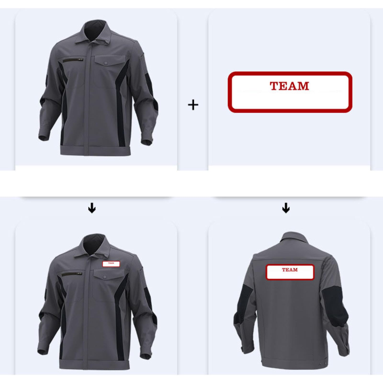 Personalizzato da Uomo Uniforme Resistente all'Usura Primavera Autunno Riparazione Meccanica Abbigliamento da Lavoro Officina Tuta da Fabbrica Giacca