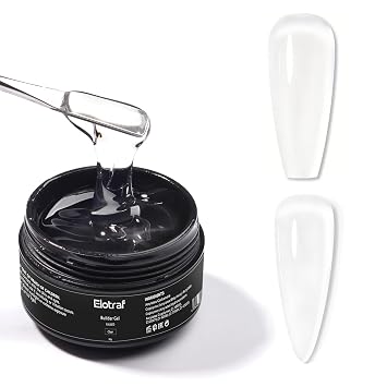 ELOVA Builder Gel, 50g Clear Builder Gel for Nails, Strengthener and Enhancement Repair For Broken Nails, UV Lamp Cured Nail for Beginners & DIY Salon Manicure