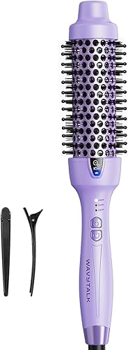 Miniatura 15 de Wavytalk Cepillo térmico, cepillo redondo térmico iónico de 1.5 pulgadas que hace que el cabello sea más suave y obtenga rizos naturales (blanco)